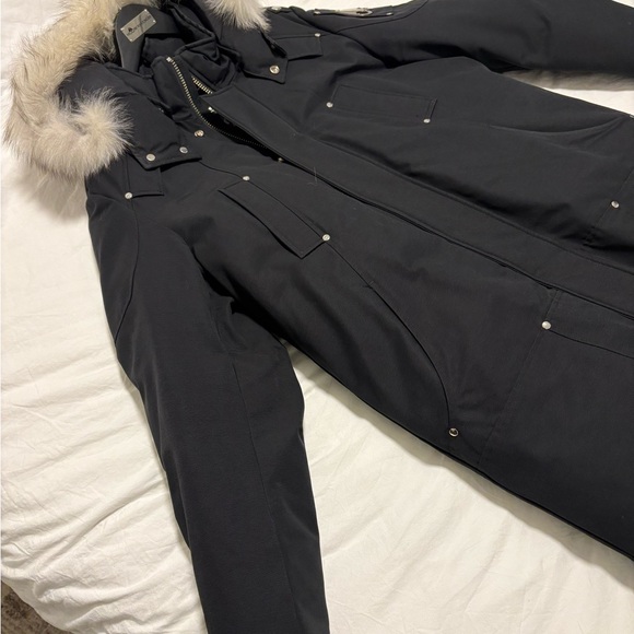 Moose Knuckles Black Ski Jacket with Fur Hood - Picture 2 of 16